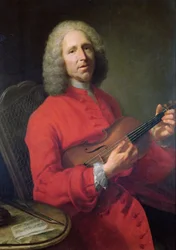 Jean-Philippe Rameau (1683-1764) met een viool